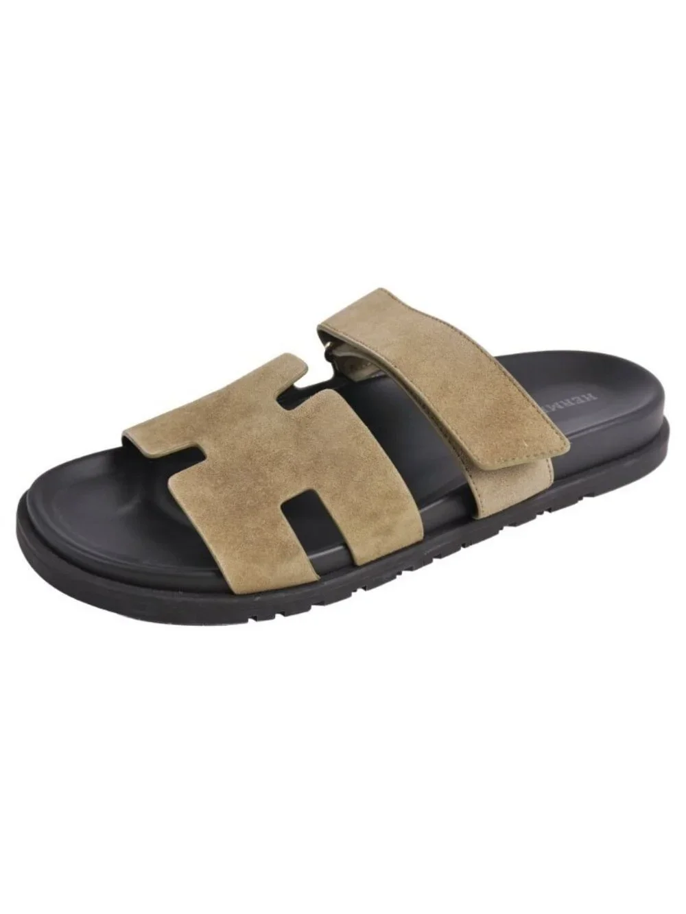 Hermes Sandals Chypre Logo Leather Shoes